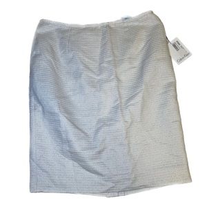NWT Calvin Klein Pencil Skirt White Metallic Glitter New Women’s Size 6
